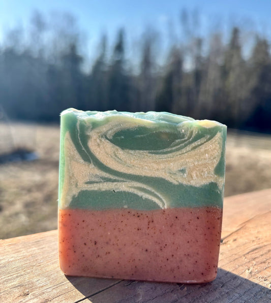 Handmade goat milk soap bars made at Straight Arrow Farms in Alberta