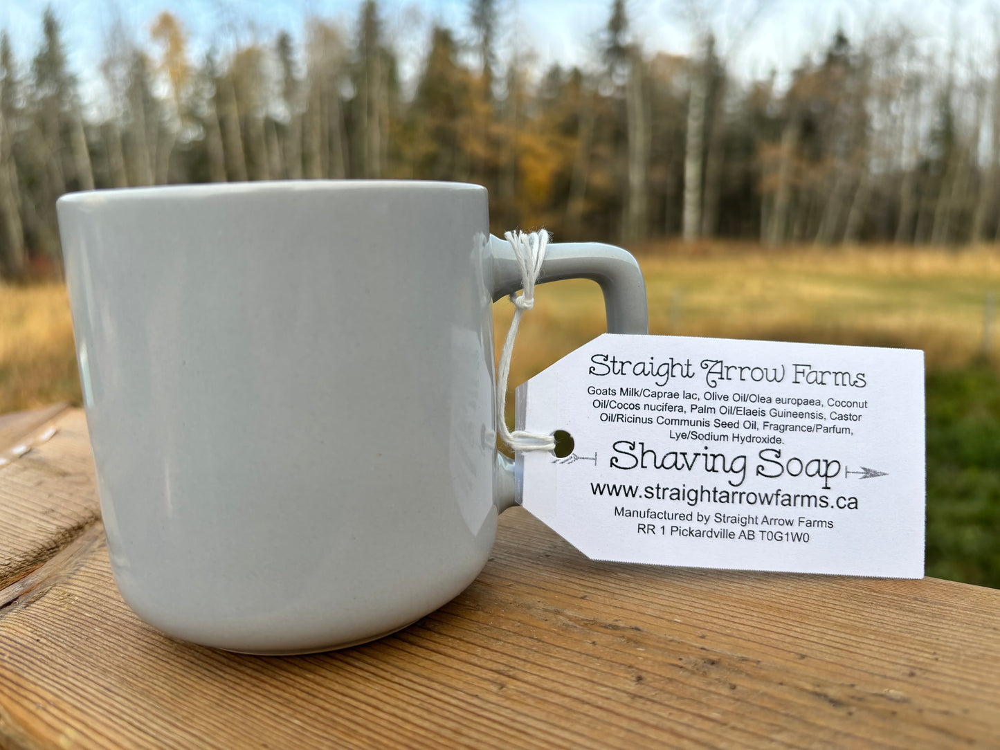 *Shaving Soap+ Mug- Black Pepper Bergamot.