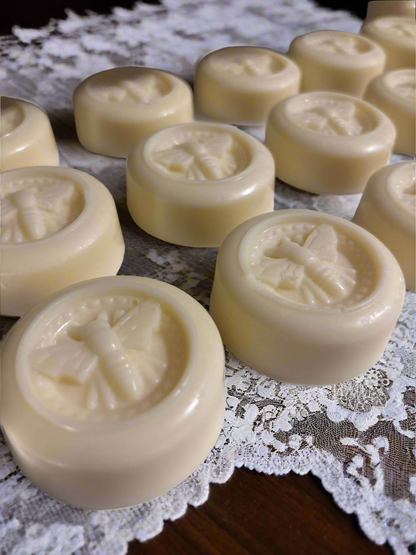Handcrafted solid lotion bar from Straight Arrow Farms — moisturizing tallow and botanical formula