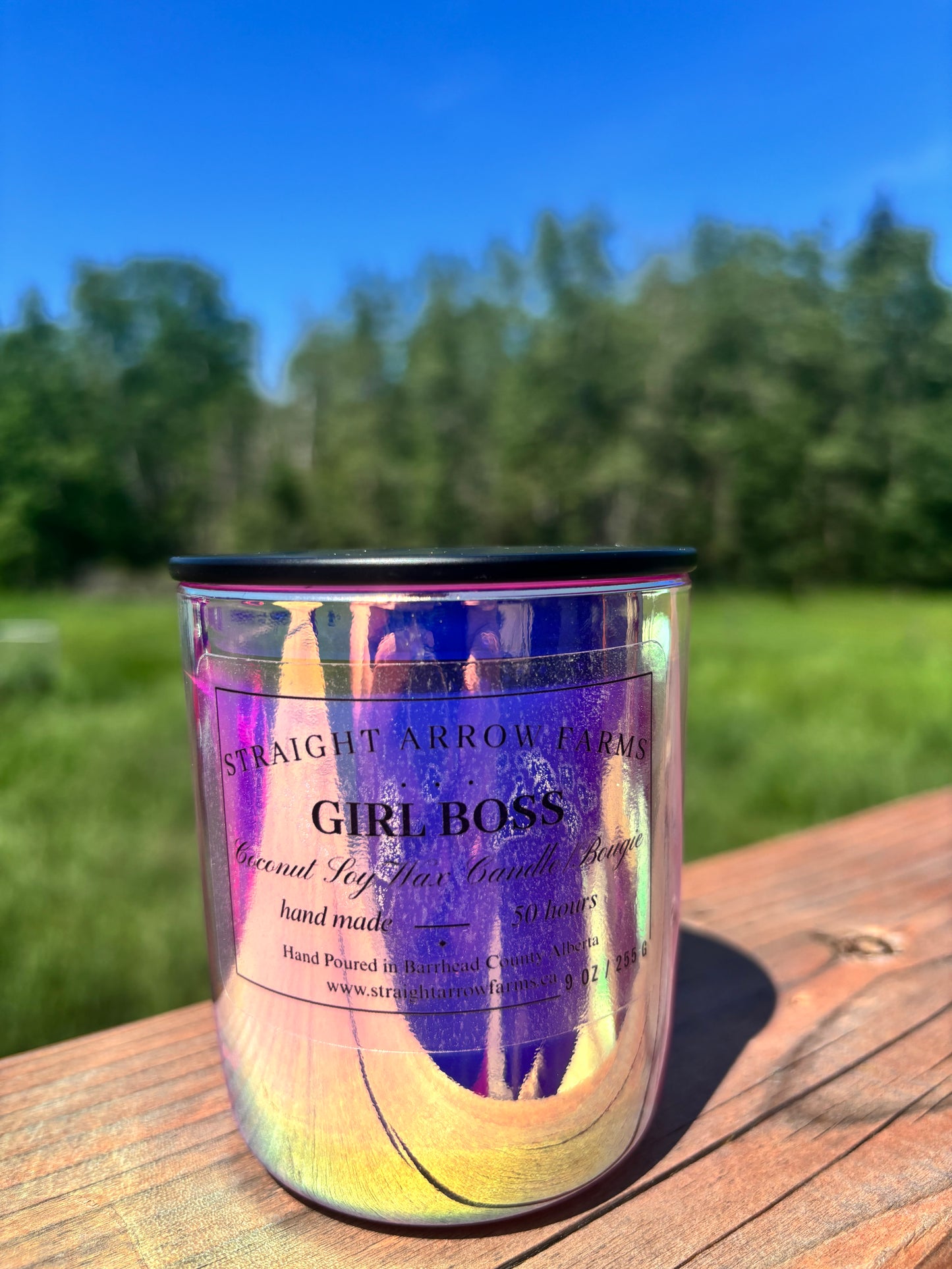 Luxe Wood Wick Candle — Iridescent Crystal Jar
