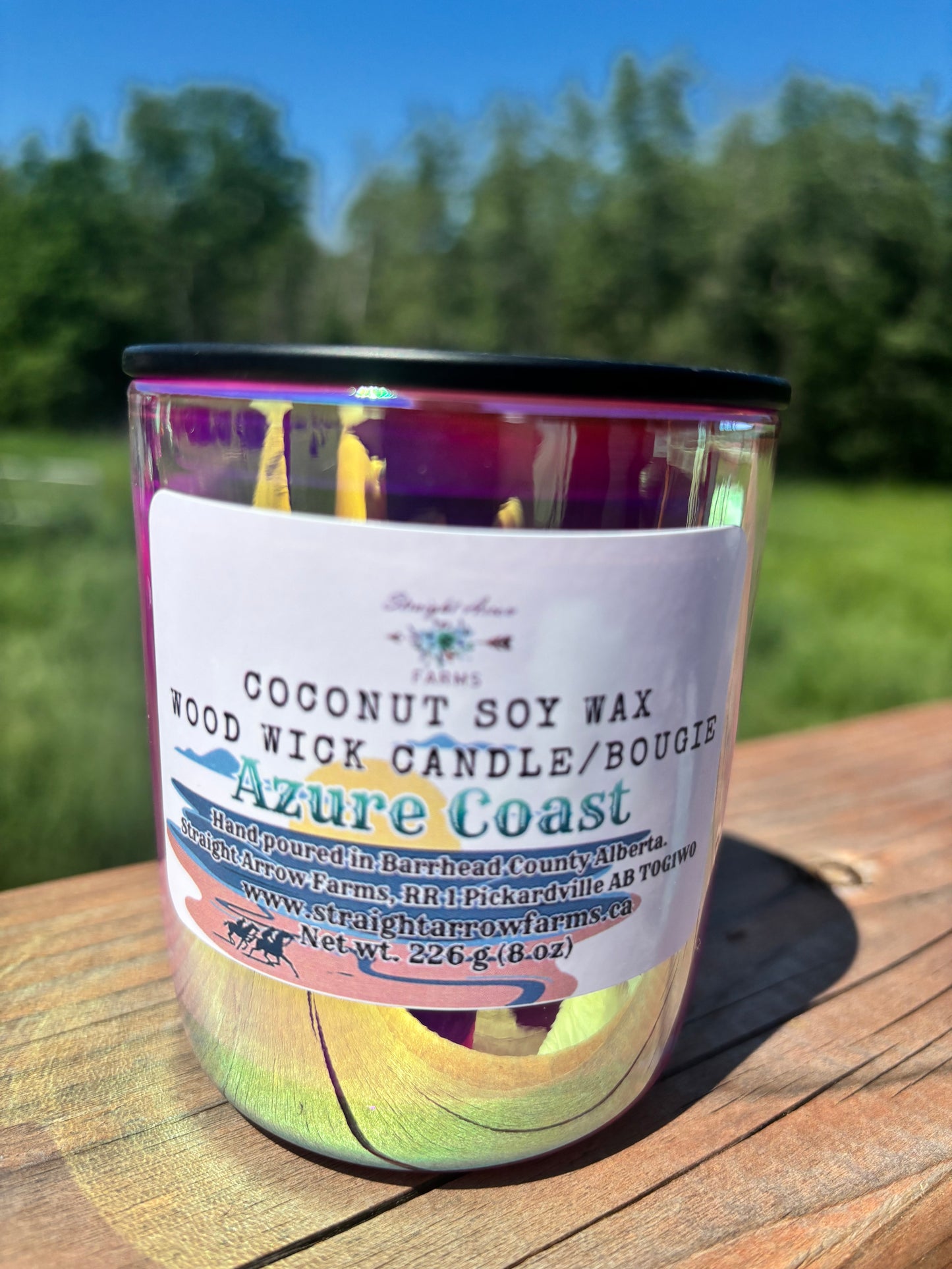 Luxe Wood Wick Candle — Iridescent Crystal Jar